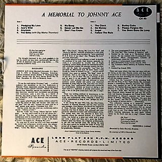 Johnny Ace : Memorial Album For Johnny Ace (LP, Comp, Mono, RE)