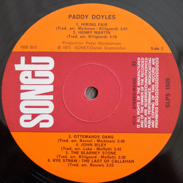 Paddy Doyles : PaddyDoyles 2 (LP, Album)