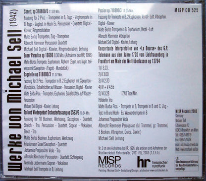 Michael Sell, Malte Burba : Malte Burba Spielt Michael Sell (CD, Album)