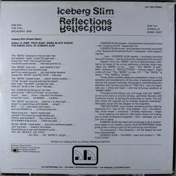 Iceberg Slim (2) : Reflections (LP, Album)