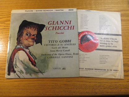 Giacomo Puccini - Tito Gobbi, Victoria De Los Angeles, Orchestra Del Teatro Dell'Opera Di Roma, Gabriele Santini (2) : Gianni Schicchi (LP, RP)