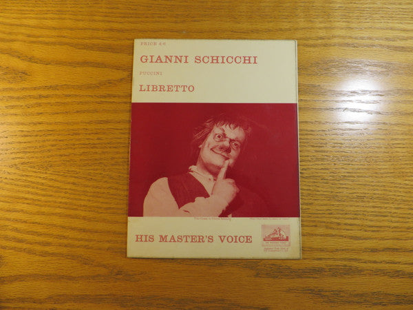 Giacomo Puccini - Tito Gobbi, Victoria De Los Angeles, Orchestra Del Teatro Dell'Opera Di Roma, Gabriele Santini (2) : Gianni Schicchi (LP, RP)