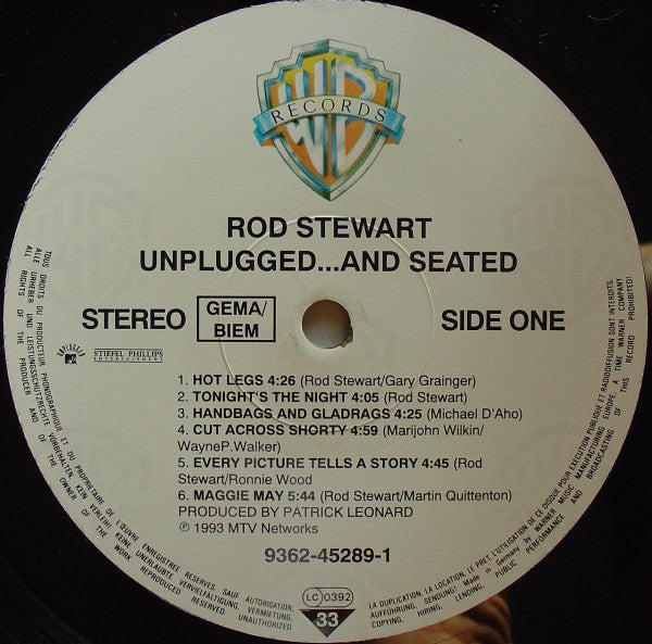 Rod Stewart : Unplugged ...And Seated (LP, Album)