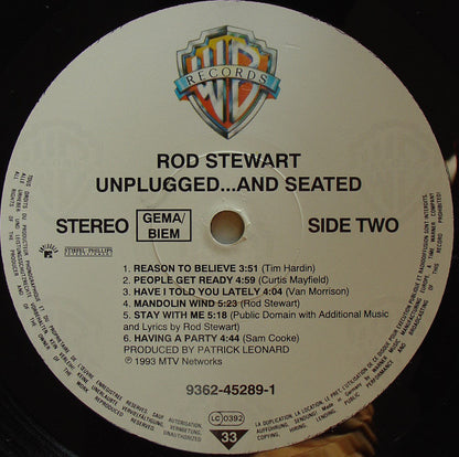 Rod Stewart : Unplugged ...And Seated (LP, Album)