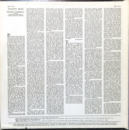 Eileen Farrell : Puccini Arias (LP)