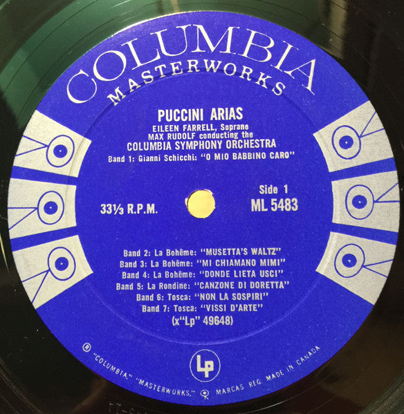 Eileen Farrell : Puccini Arias (LP)