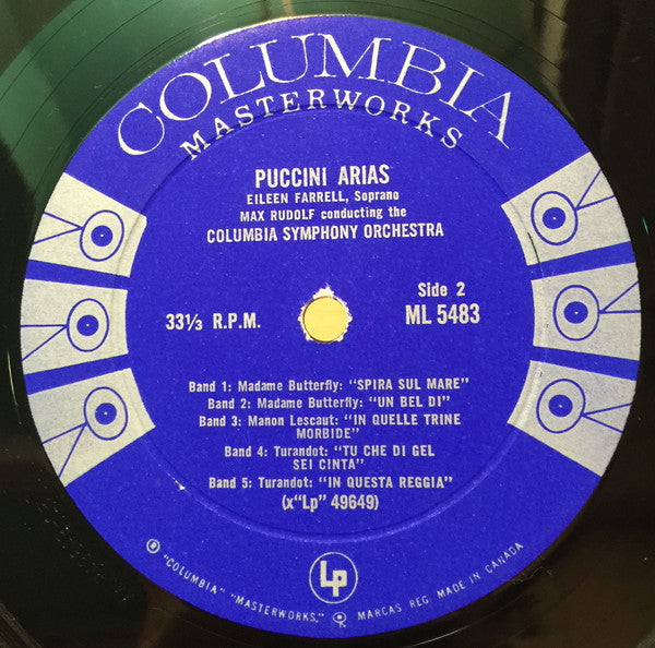 Eileen Farrell : Puccini Arias (LP)