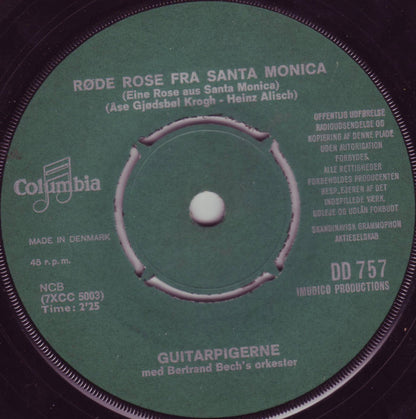 Guitarpigerne : Røde Rose Fra Santa Monica  (7")