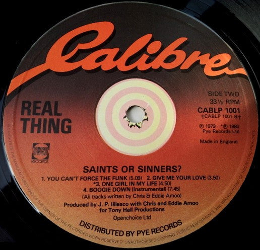 The Real Thing : Saints Or Sinners (LP, Album)