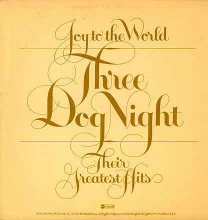 Three Dog Night : Joy To The World - Their Greatest Hits (LP, Comp, RE, No )