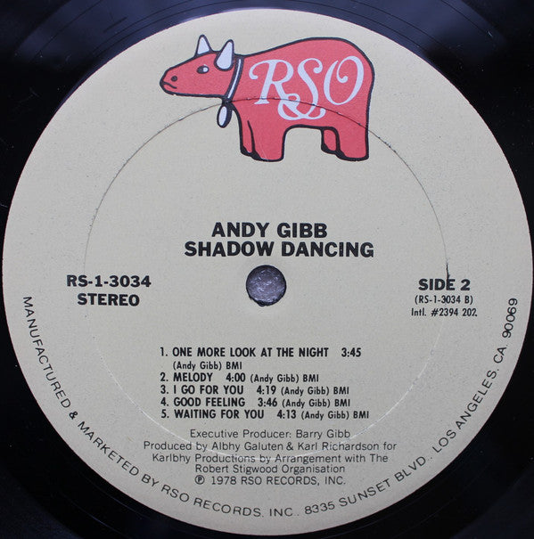 Andy Gibb : Shadow Dancing (LP, Album, Ter)