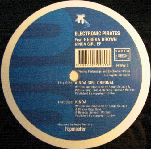 Electronic Pirates Featuring Rebeka Brown : Kinda Girl EP (12", EP)