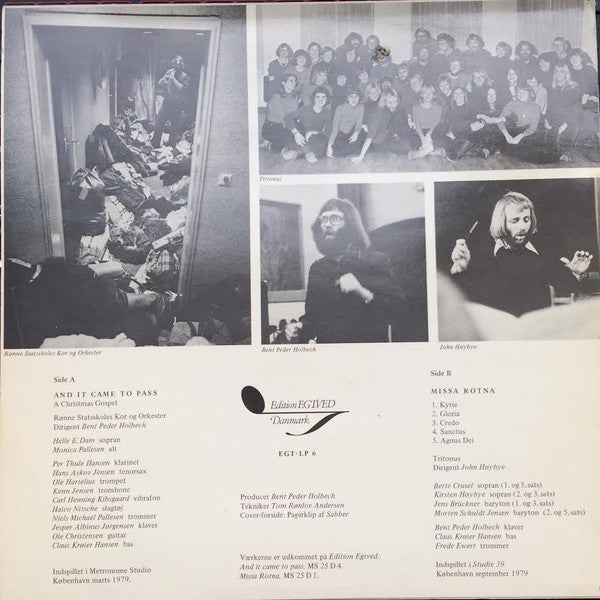 Bent Peder Holbech : Miss Rotna / And It Came To Pass (LP, Album)