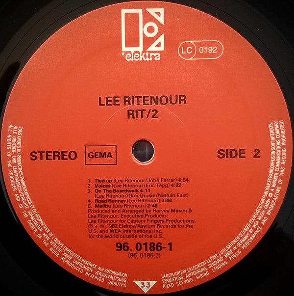 Lee Ritenour : Rit/2 (LP, Album)