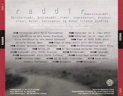 Various : Raddir = Voices (CD, Album)