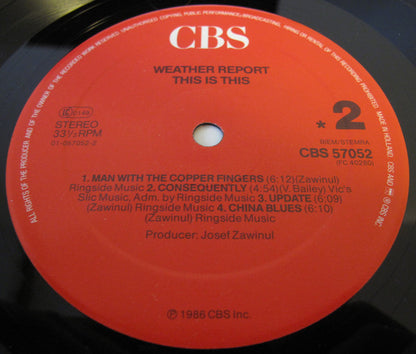 Weather Report : This Is This (LP, Album)