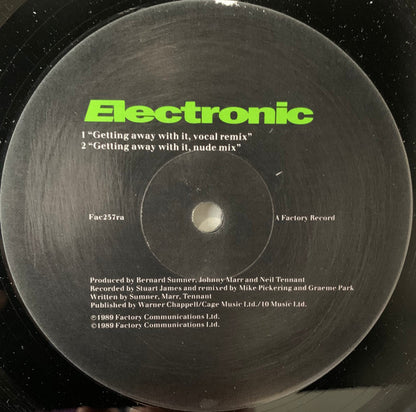 Electronic : Getting Away With It… Electromix (12", Single)