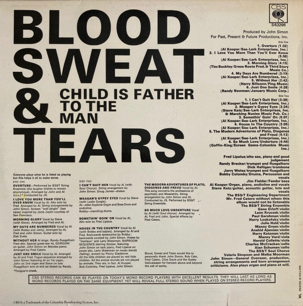 Blood, Sweat And Tears : Child Is Father To The Man (LP, Album, RE)