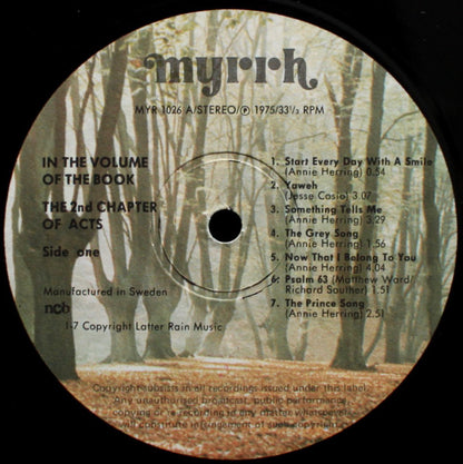 2nd Chapter Of Acts : In The Volume Of The Book (LP, Album)