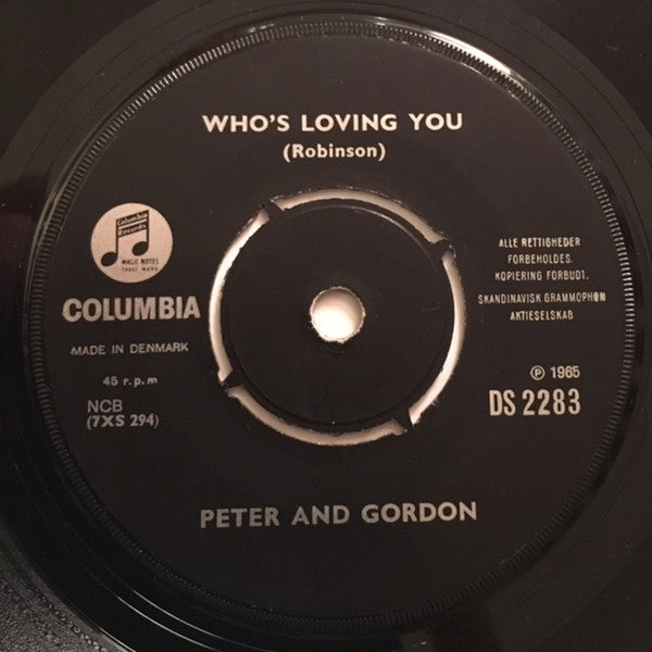 Peter & Gordon : Baby I'm Yours / Who's Loving You (7", Single)