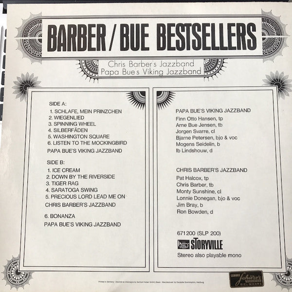 Chris Barber's Jazz Band / Papa Bue's Viking Jazz Band : Barber / Bue Bestsellers (LP, Comp)