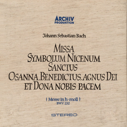 Johann Sebastian Bach, Münchener Bach-Chor, Münchener Bach-Orchester, Karl Richter : Missa Symbolum Nicenum Sanctus Osanna, Benedictus, Agnus Dei Et Dona Nobis Pacem (Messe In H-Moll) BWV 232 (3xLP, Album, RE + Box, Lig)