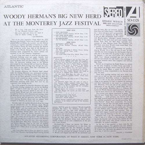 Woody Herman's Big New Herd : At The Monterey Jazz Festival (LP, Album)