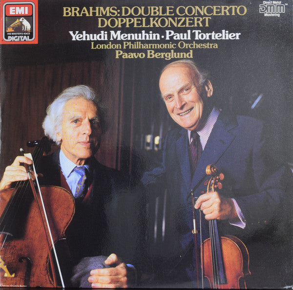 Johannes Brahms - Yehudi Menuhin, Paul Tortelier, London Philharmonic Orchestra, Paavo Berglund : Double Concerto (LP)