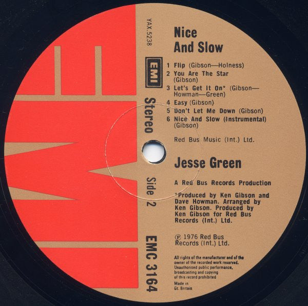 Jesse Green : Nice And Slow (LP, Album)