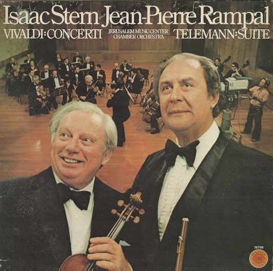 Isaac Stern / Jean-Pierre Rampal, Jerusalem Music Center Chamber Orchestra - Antonio Vivaldi & Georg Philipp Telemann : Vivaldi: Concerti – Telemann:Suite (LP, Album)