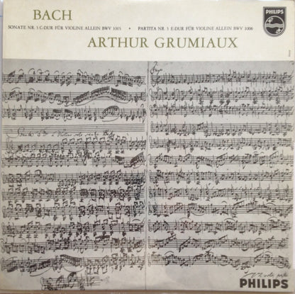 Johann Sebastian Bach - Arthur Grumiaux : Sonatas And Partitas For Solo Violin - Third Record (LP, Mono)