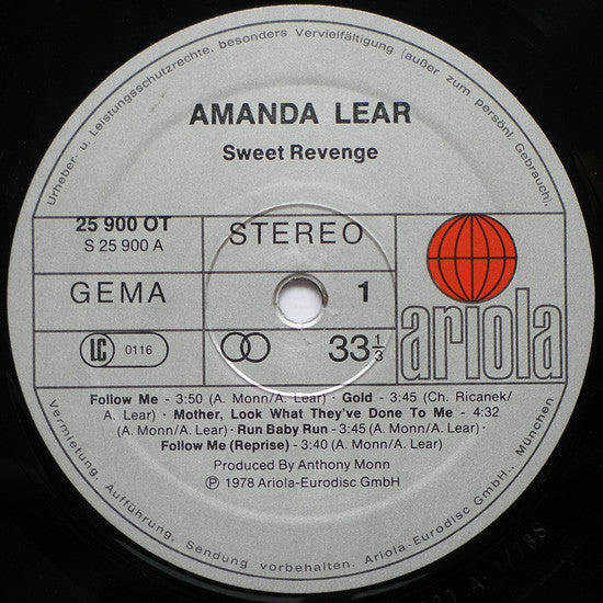 Amanda Lear : Sweet Revenge (LP, Album, P/Mixed, Gat)