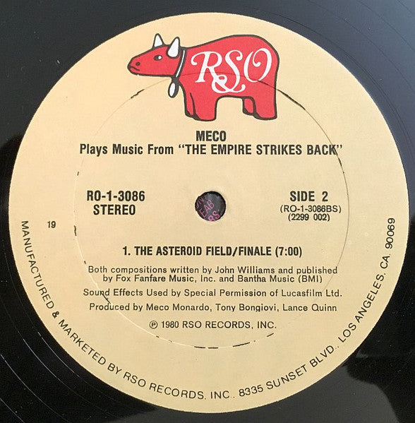 Meco Monardo : Plays Music From 'The Empire Strikes Back' (10")