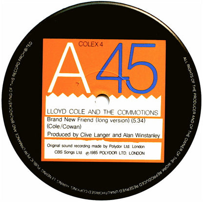 Lloyd Cole & The Commotions : Brand New Friend (12", Maxi)