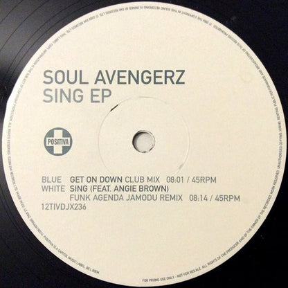 Soul Avengerz : Sing EP (12", EP, Promo)