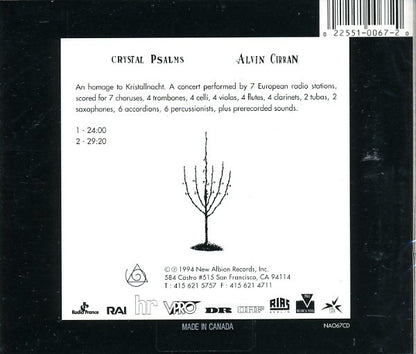 Alvin Curran : Crystal Psalms (CD, Album)