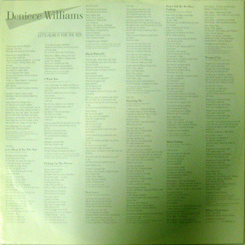 Deniece Williams : Let's Hear It For The Boy (LP, Album)