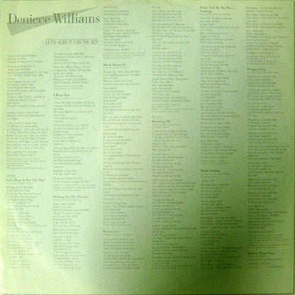 Deniece Williams : Let's Hear It For The Boy (LP, Album)