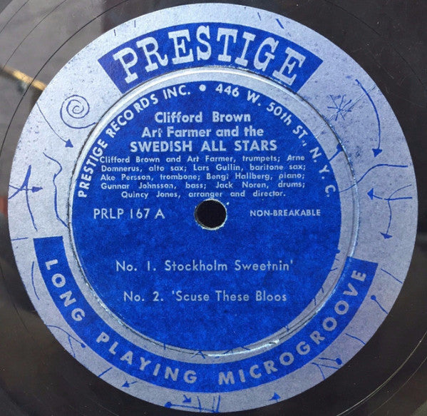Clifford Brown, Art Farmer And The Swedish All Stars : Cliff Brown Art Farmer And The Swedish All Stars (10", Mono)