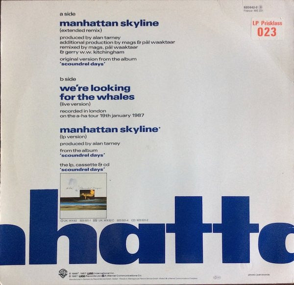 a-ha : Manhattan Skyline (Extended Remix) (12", Maxi)