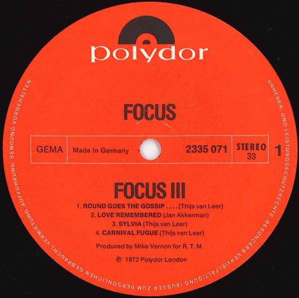 Focus (2) : Focus 3 (2xLP, Album)