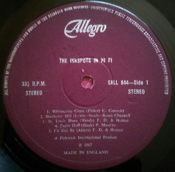 The Ink Spots : The Ink Spots In Hi-Fi (LP, Album)