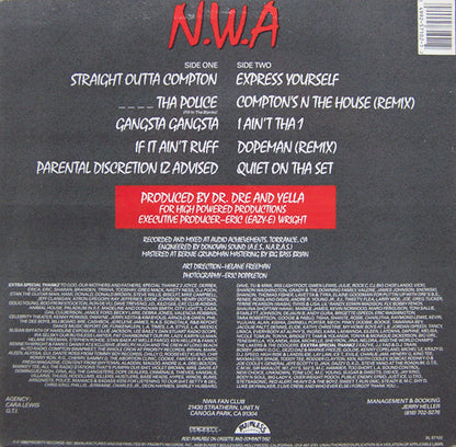 N.W.A. : Straight Outta Compton (LP, Album)