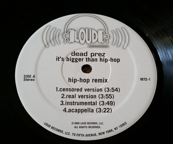 Dead Prez : It's Bigger Than Hip-Hop (12")