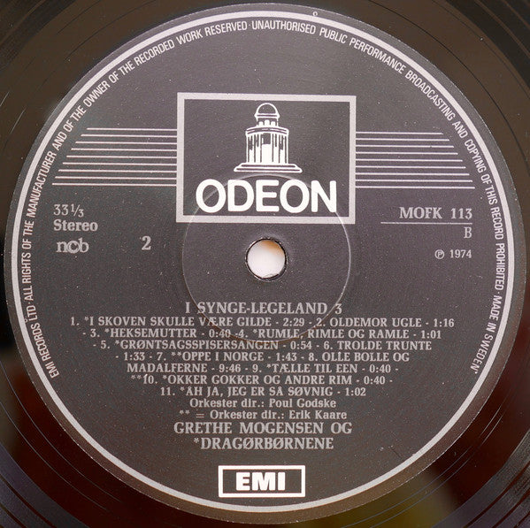 Grethe Mogensen Og Dragørbørnene : I Synge-Legeland 3 (LP, Comp, RE)