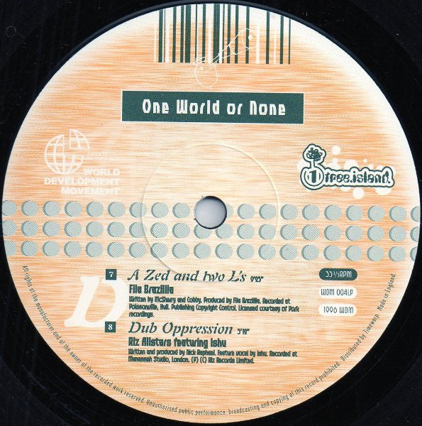 Various : One World Or None (2x10", Album)