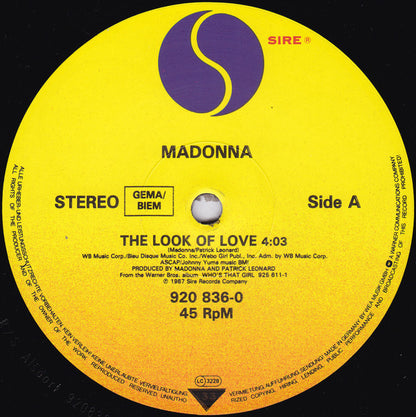 Madonna : The Look Of Love (12", Maxi)