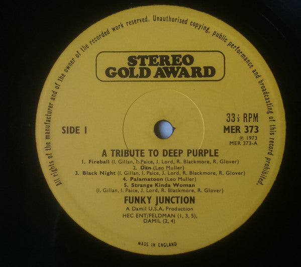 Funky Junction (2) : Play A Tribute To Deep Purple (LP, Album)