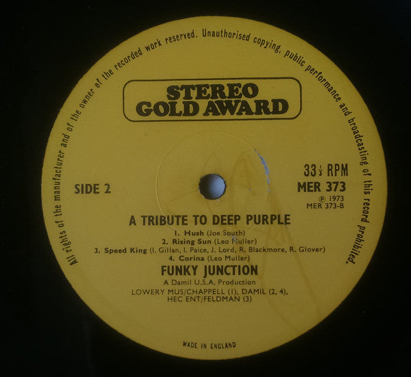 Funky Junction (2) : Play A Tribute To Deep Purple (LP, Album)