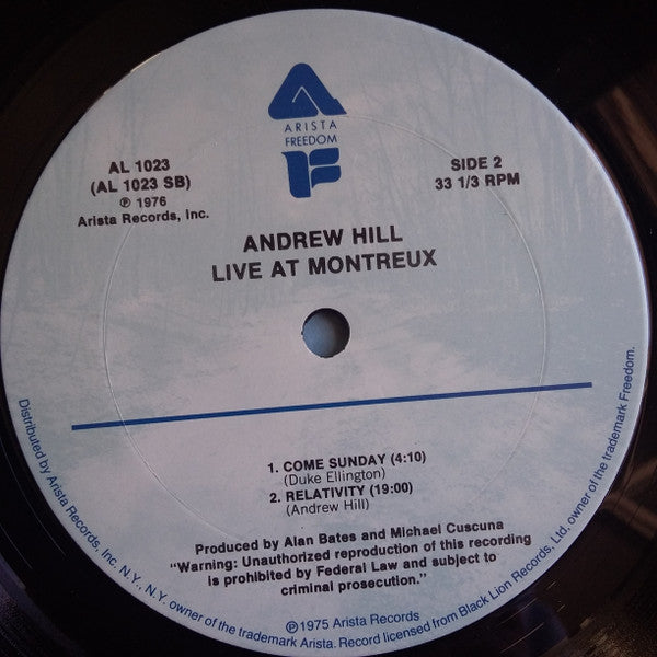 Andrew Hill : Live At Montreux (LP, Album)